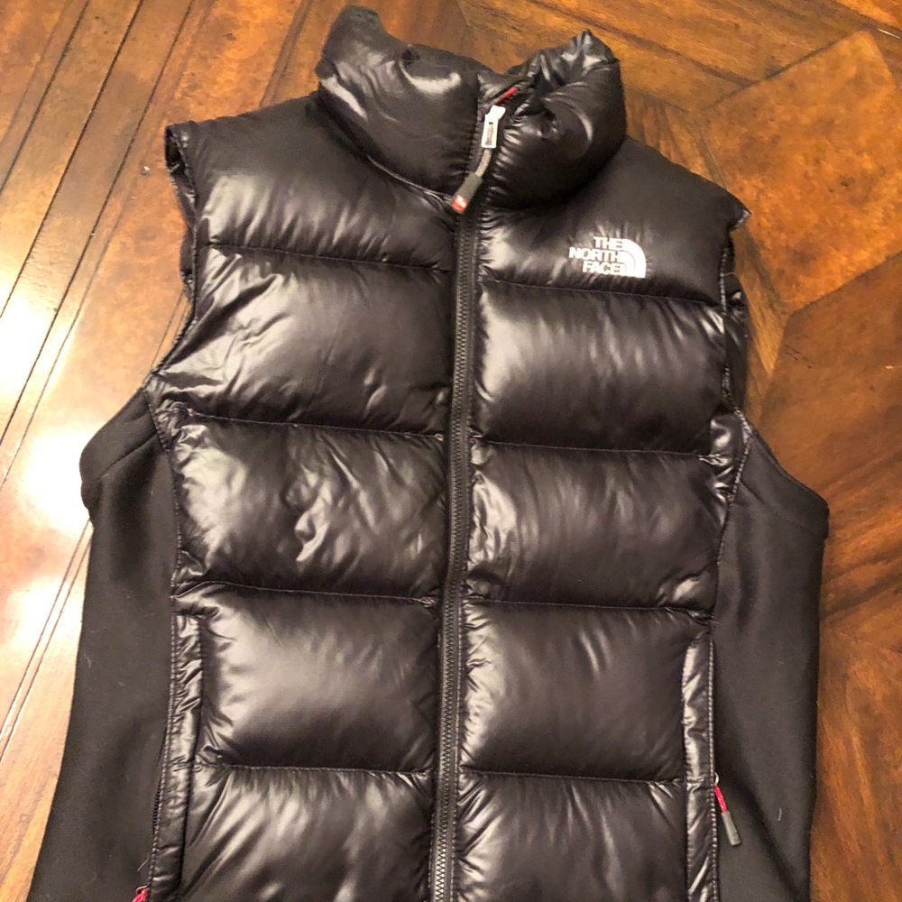 North face black puffer vest